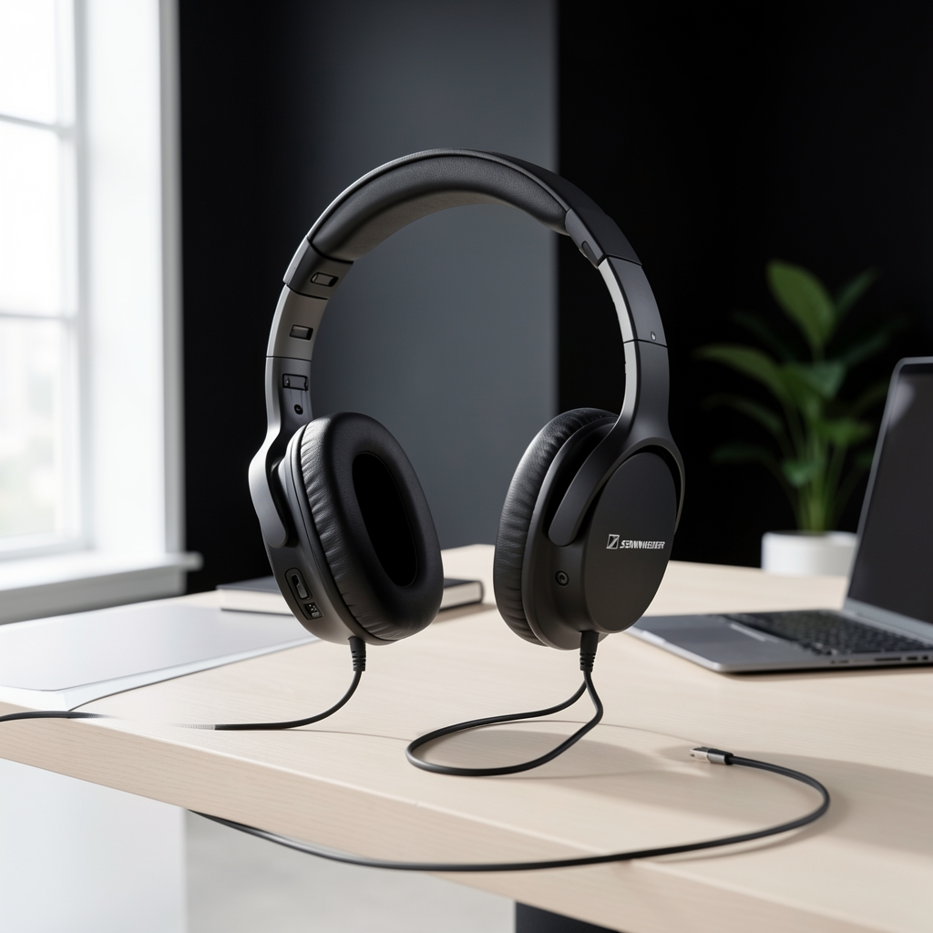 Sennheiser HD 660S2 căști audiofil open-back cu cablu detașabil pe fundal negru elegant